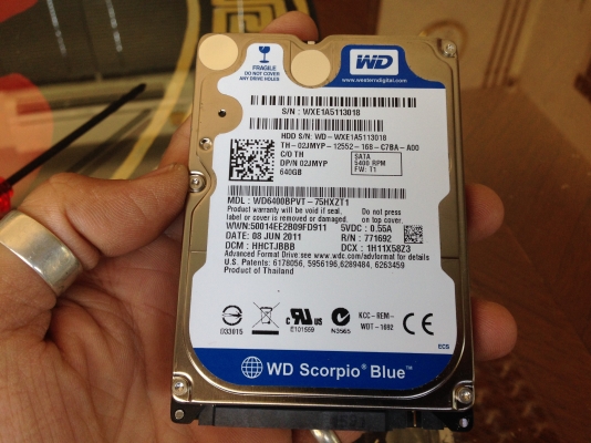 ฮาร์ดดิสก์ โน๊ตบุ๊ก WD 6400 BPVT ฮาร์ดดิสก์ โน๊ตบุ๊ก WD 6400 BPVT