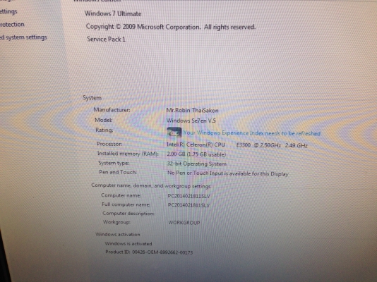 คอมพิวเตอร์ ยกชุด / จอ samsung / ชุดคีบอร์ทไร้สาย logitech พึ่งเปลี่ยน เมมบอร์ท มา 2600