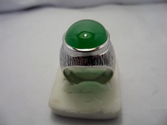 แหวนเงินหยกเกาหลีใหญ่