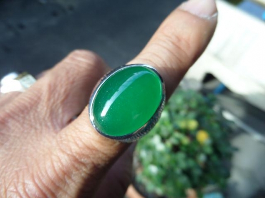 แหวนเงินหยกเกาหลีใหญ่