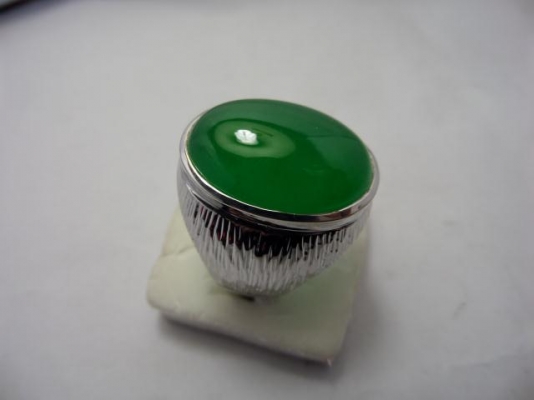 แหวนเงินหยกเกาหลีใหญ่