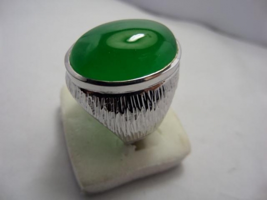 แหวนเงินหยกเกาหลีใหญ่