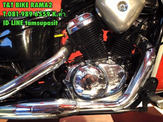 T&amp;T BIKE RAMA2ขายHONDA STEED400 ปี93 ราคาเพียง57500฿ อินวอย สรรพสามิต ฉบับจริง รถสีสวยดำดุจริงท่อเดิมผ่า