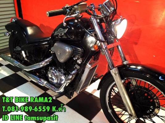 T&amp;T BIKE RAMA2ขายHONDA STEED400 ปี93 ราคาเพียง57500฿ อินวอย สรรพสามิต ฉบับจริง รถสีสวยดำดุจริงท่อเดิมผ่า