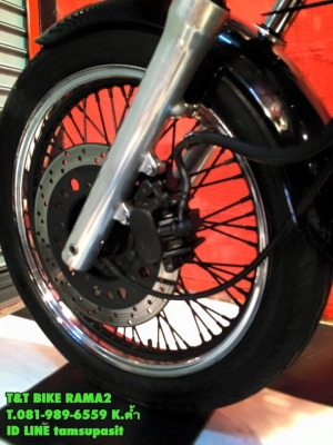 T&amp;T BIKE RAMA2ขายHONDA STEED400 ปี93 ราคาเพียง57500฿ อินวอย สรรพสามิต ฉบับจริง รถสีสวยดำดุจริงท่อเดิมผ่า