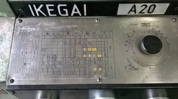 ขายถูกๆเครื่องกลึงนำเข้าจากญี่ปุ่น IKEGAI A20 ขนาด 10 ฟุต ขายถูกๆเครื่องกลึงนำเข้าจากญี่ปุ่น IKEGAI A20 ขนาด 10 ฟุต