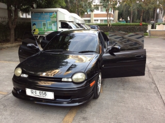 ขายรถทรงสวย ไคสเลอร์ นีออน ปี96 เปลี่ยนเครื่องโตโยต้า 4S-FE หัวฉีด 1.8 เกียร์ออโต้ เพาเวอร์ ไฟฟ้า ภายในสวยเดิม เบาะหนัง แอร์เย็นฉ่ำ วิทยุCD ตัวถังสีเต็มเงา ชุดแต่งรอบคัน แม็ก17" เบรคแต่ง เครื่องเกียร์ดี รถขับดี พร้อมใช้ครับ ภาษีปี58