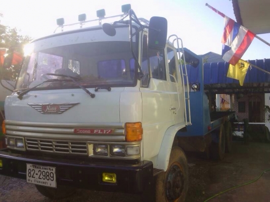 FM177LA 10 ล้อ เพลาเดียว เทเลอร์บรรทุกแบคโฮ