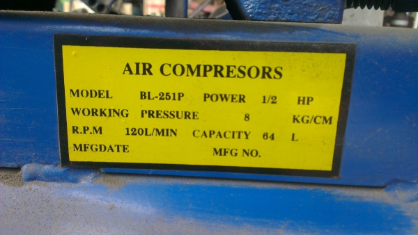 Sell> ขายปั้มลม Gesstech 1/2 hp 64 L. มอเตอร์ไฟบ้าน 220V. พร้อมใช้งานครับ Sell> ขายปั้มลม Gesstech 1/2 hp 64 L. มอเตอร์ไฟบ้าน 220V. พร้อมใช้งานครับ