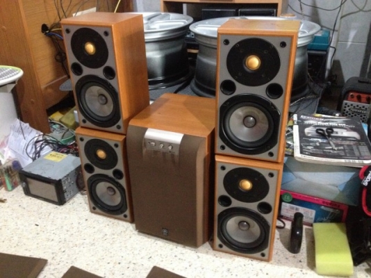 ลำโพง YAMAHA 2คู่บวกตู้ซับ1ใบของมาจากญี่ป่นสภาพสวยยกชุด