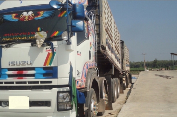 ขาย ISUZU 360 พ่วงแม่+ลูกดั๊ม คอกเกษตรกระบะเหล็ก รถปี 55