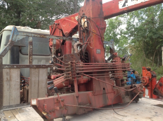 เครนติดหลังรถบรรทุก V25 TURBO  4ปอก3 ชัก  เก่านอก มีตำหนิ