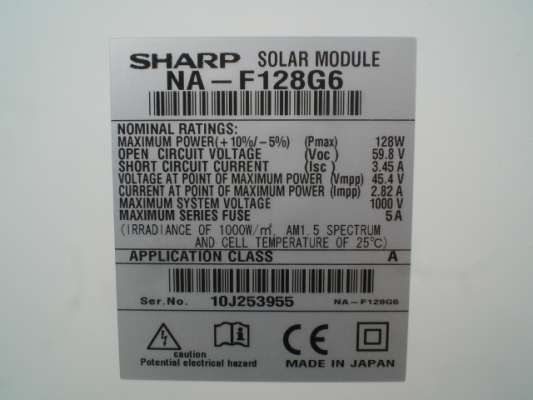 ขายแผ่นโซล่าเซลล์ของใหม่มือหนึ่งนำเข้า JAPAN