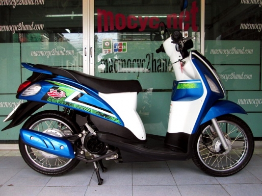 LET'S สีนํ้าเงินขาว รถเดือน เมษายน ปี 57ไมล์ 5 พันโล รุ่นใหม่หัวฉีด ของแถม 2 รายการ 19900