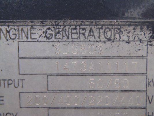 เครื่องปั่นไฟ Airman SDG60S สำรองไฟ 60kva กำลังนำเข้าจากญี่ปุ่น สนใจโทร. 080-6565422 (หนิง)