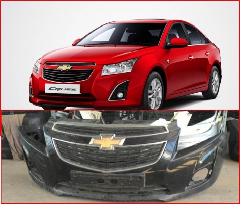กันชนหน้า Chevrolet Cruze  ของแท้มือสอง พร้อมตะแกรงช่องลม กระจัง โลโก้