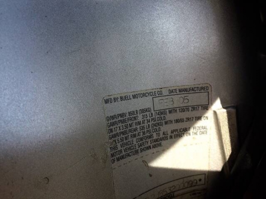 Buell XB9Sx ปี 2005 สพม แท้ๆครบ