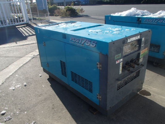 เครื่องปั๊มลม Airman PDS175S แรงดัน 7 บาร์ สภาพสวย นำเข้าเองจากญี่ปุ่น สนใจโทร. 080-6565422 (หนิง)