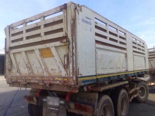 ขายรถพ่วงสิบล้อดัมพ์ HINO เครื่อง 344 แรง ปี 55 เบรคแห้ง กระบะดัมพ์สามมิตร ลูก 3 เพลา