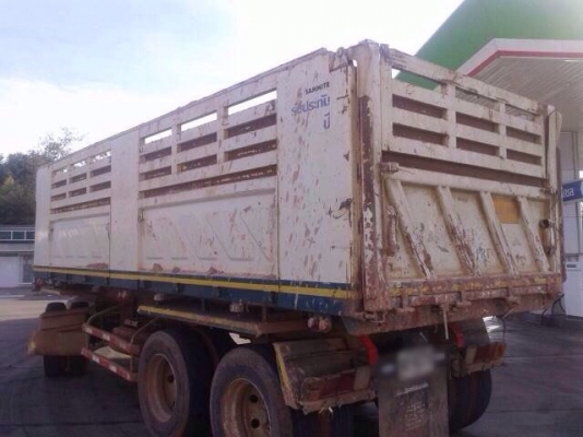 ขายรถพ่วงสิบล้อดัมพ์ HINO เครื่อง 344 แรง ปี 55 เบรคแห้ง กระบะดัมพ์สามมิตร ลูก 3 เพลา