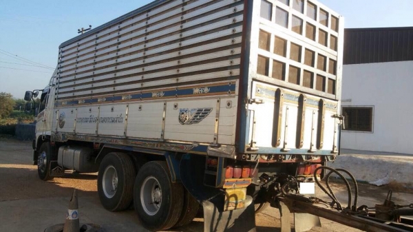 ขายดาวน์ รถสิบล้อ hino mega FM1J 260 แรง คอกเกษตรดั้ม กะบะมิเนียม พ่วงแม่ลูกดั้ม