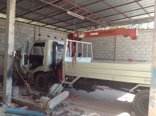 หกล้อติดเครน 2 ตัน  MISUBICHI เครนเก่านอก  ไม่เคยใช้ในไทย