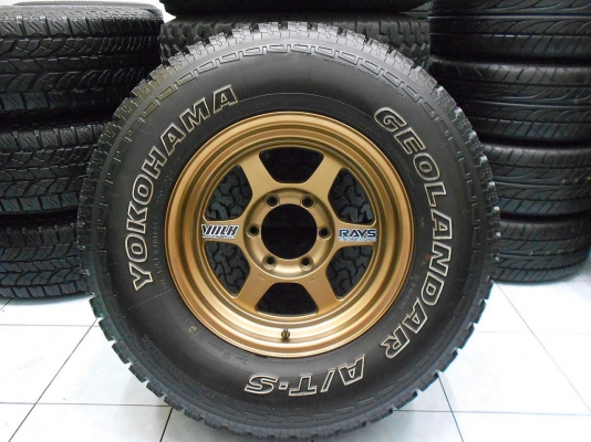 ขายล้อแม็กใหม่แกะกล่อง TE37X ขอบ 16&times;8ET0 พร้อมยาง Yokohama AT 265/70/16 ปี 11/เทิร์นได้ ใส่ฟรี ส่งฟรีค่ะ