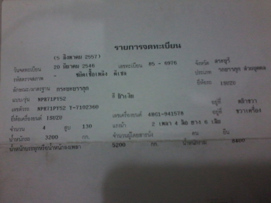 ขายด่วนครับ ISUZU NPR 130 CC. ปี 46 คัสชี NPR71PY52 กระบะคาร์โก้  ราคา 690,000 บาท รถสวยพร้อมใช้เลยครับ เจ้านาย