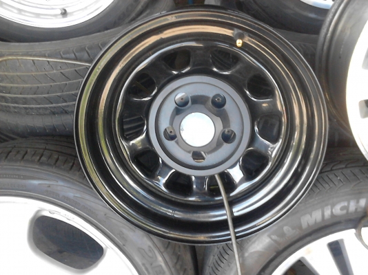 กะทะล้อ 5 รู ขอบ 15 ( MADE IN USA ) ใส่ ไมตี้ วีโก้ มิทซูไททัน ชุด 4 วง TEL.081-427-3941 กะทะล้อ 5 รู ขอบ 15 ( MADE IN USA ) ใส่ ไมตี้ วีโก้ มิทซูไททัน ชุด 4 วง TEL.081-427-3941