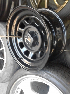 กะทะล้อ  5 รู ขอบ 15  (  MADE IN USA )  ใส่ ไมตี้  วีโก้  มิทซูไททัน  ชุด 4 วง TEL.081-427-3941