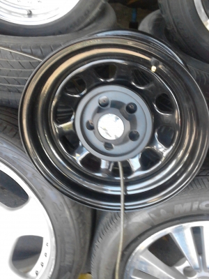 กะทะล้อ 5 รู ขอบ 15 ( MADE IN USA ) ใส่ ไมตี้ วีโก้ มิทซูไททัน ชุด 4 วง TEL.081-427-3941 กะทะล้อ 5 รู ขอบ 15 ( MADE IN USA ) ใส่ ไมตี้ วีโก้ มิทซูไททัน ชุด 4 วง TEL.081-427-3941