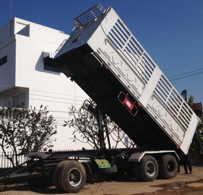 รถเจ้าของฝากขาย รถพ่วง ISUZU DECA 320 ยูโรทู 50ปีทอง Maxload ดัมพ์สามมิตร พร้อมลูกพ่วงดัมพ์ 3คาน คอกเกษตร