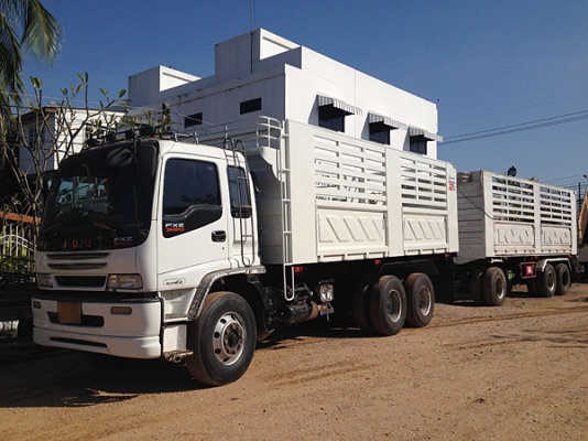 รถเจ้าของฝากขาย รถพ่วง ISUZU DECA 320 ยูโรทู 50ปีทอง Maxload ดัมพ์สามมิตร พร้อมลูกพ่วงดัมพ์ 3คาน คอกเกษตร