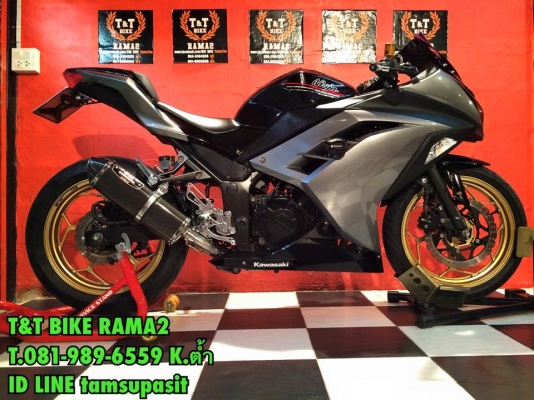 T&amp;T BIKE RAMA2 ขายรถเทพๆ 109000 ฿NINJA 250 โฉมล่าสุด วิ่งเพียง 5000โล สวยๆ มาพร้อมของแต่งเทพ เบรค BRAMBO อิตาลีแท้ 100\%ท่อสูตร YOSHOMURA U.S.A.แท้