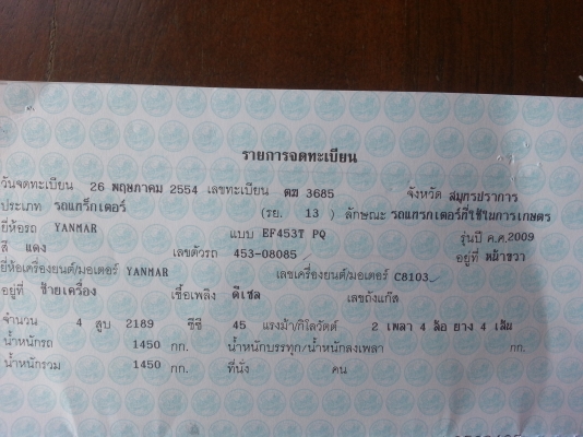 จัดโปรส่งท้ายปี 1 คันเท่านั้น..ยันร์ม่า EF 453 T 4WD  ใบมีดดันหน้า