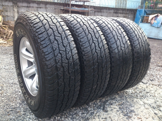 ขายแม็กเล็บเหยี่ยว ISUZU 6รูขอบ16 พร้อมยางMAXXIS 265/70R16 ยางปี14 ดอกยางเต็มสวยๆใช้งานน้อยเอาไปใช้ต่อได้อีกนาน จำนวน 1 ชุด