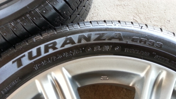 ล้อเดิม All new vios 1.5S ขอบ 16 พร้อมยาง Bridgestone Turanza ปี13 ล้อเดิม All new vios 1.5S ขอบ 16 พร้อมยาง Bridgestone Turanza ปี13