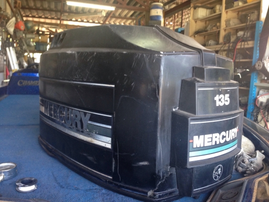 ขายเครื่องmercury 135 v6 เครื่องหมุนได้ คอยหาย