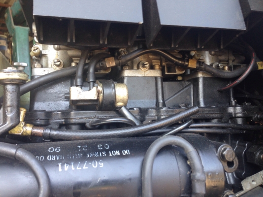 ขายเครื่องmercury 135 v6 เครื่องหมุนได้ คอยหาย