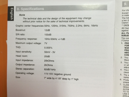 ขายปรีแอมป์ยี่ห้อ Clarion รุ่น EQS746 คุณภาพเสียงดีแนว SQ ขายปรีแอมป์ยี่ห้อ Clarion รุ่น EQS746 คุณภาพเสียงดีแนว SQ