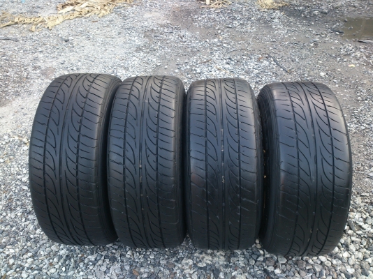 ขายแม็ก ขอบ15 4รู100 หน้า7นิ้ว ออฟ38 หลัง8.25 ออฟ30 พร้อมยางDUNLOP. 195/55R15 ปี12 สวยๆจำนวน1 ชุด