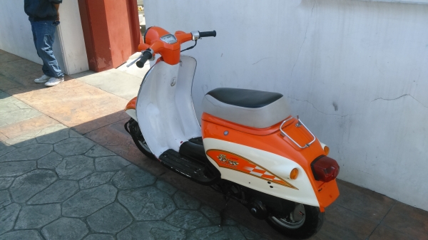 (ขายจริง ส่งจริง รถทุกคัน)ขายรถป๊อบ HONDA GIORNO. คล้ายเวสป้า โครตถูก สีส้ม สภาพดีพร้อมใช้งานได้เลย เครื่องดี สีสวยโอเค แต่สีตรงที่วางเท้าไม่ค่อยสวยตามรูป ทำสีเองตรงที่ว่างเท้าไม่กี่บาท ไม่มีเวลาทำสีเอง สีดำตรงที่วางเท้าเป็นสติกเกอร์ถ้าลอกสติกเกอร์ออก ก้อ