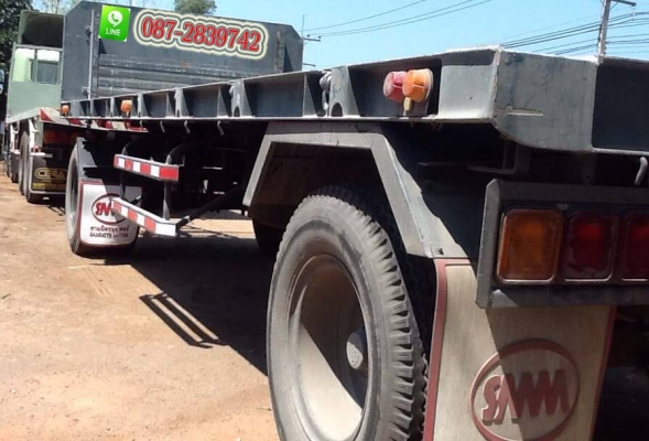 ขายรถบรรทุกพื้นเรียบ แม่-ลูก 12 ล้อ 1เพลา ยี่ห้อ HiNO ตัวแม่