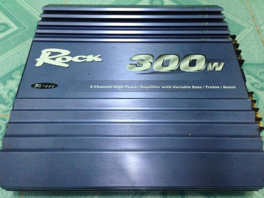 แอมป์2ch Rock มือสองสภาพดีเดิมไม่เคยซ่อมขับกลางแหลมเสียงดี ขาย 950 บาท