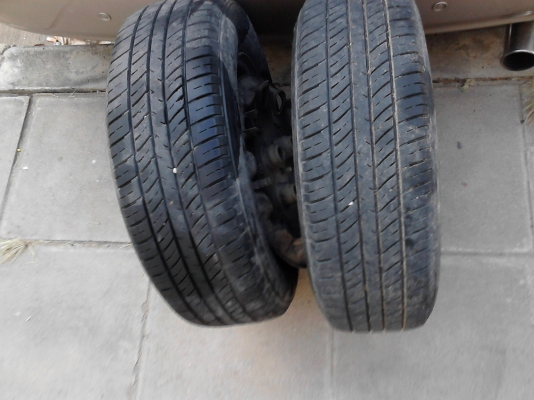 ขอบ 13  ขนาด 4 รู 100     กะทะล้อพร้อมยาง  มี 2 ล้อ TEL.081-427-3941