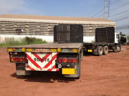 ราคาพิเศษรับปีใหม่ รถพ่วงแม่ลูกพื้นเรียบ Mitsubishi Fuso 225 แรง Turbo แก๊ส NGV 10 ถัง