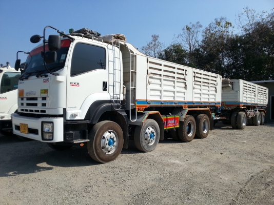 ขายรถบรรทุก ISUZU DECA 360 ปี 56 ดั๊มแม่-ลูก เสริมคานลงเล่มเรียบร้อย