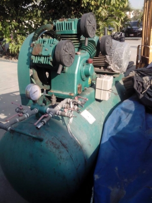 ขายปั๊มลมฟูเช็ง 10 HP ถัง 520 ลิตร พร้อมมอเตอร์ มือสอง