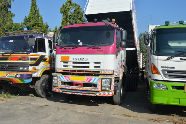 ISUZU DECA 360 hp กระบะดั้มต่อใหม่ พร้อมลูกพ่วง 3 คานดั้ม