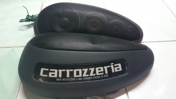 ลำโพง Box ติดหลังคอนโซลรถ  BASS-REFLEX TYPE 4-WAY SPEAKER SYSTEM TS-X450